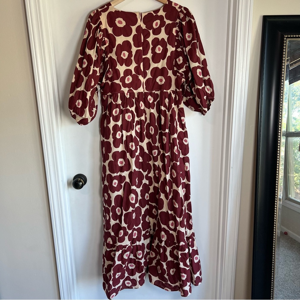 Karlie Red and Cream Floral Maxi Dress - Picture 10 of 12